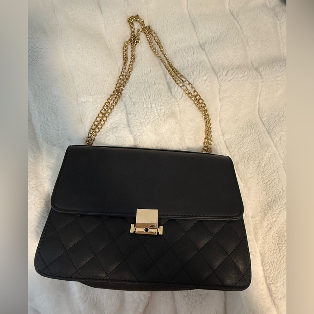 Black Quilted Chain Bag
